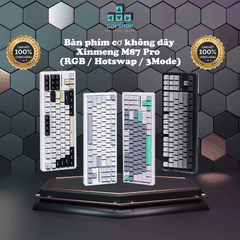 Bàn phím cơ không dây Xinmeng M87 Prov2 / 3 Mode / Mạch xuôi / Led RGB / Hotswap