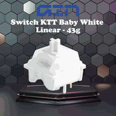 [SWITCH GIÁ RẺ] Công tắc Switch bàn phím cơ KTT Baby White | Linear | 43g | Trắng xuyên led tốt