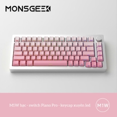 Bàn phím cơ Monsgeek M1W / M1W-SP / M1 3MODE Nhôm CNC Gasket Mạch Xuôi RGB Hotswap Full Foam 3Mode