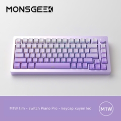 Bàn phím cơ Monsgeek M1W / M1W-SP / M1 3MODE Nhôm CNC Gasket Mạch Xuôi RGB Hotswap Full Foam 3Mode