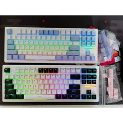 Bàn phím cơ không dây Xinmeng M87 Prov2 / 3 Mode / Mạch xuôi / Led RGB / Hotswap