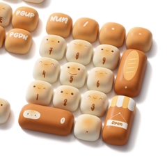 AKKO Keycap set – Bun Wonderland / Bánh mì (PBT Dye-subbed / MOG profile / 138 nút)