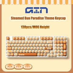AKKO Keycap set – Bun Wonderland / Bánh mì (PBT Dye-subbed / MOG profile / 138 nút)