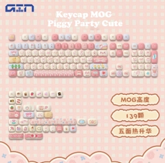 Bộ AKKO Keycap set – Piggy Party Cute (PBT Dye-subbed / MOG profile / 139 nút)