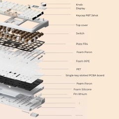 [Màn Led] Bàn phím cơ AULA F108 Pro | 3mode | Hotswap | Led RGB | Màn Hình TFT