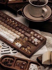 [Keycap Đẹp] Bộ Keycap bàn phím Coffee | PBT | Xuyên Led PC