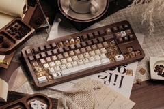 [Keycap Đẹp] Bộ Keycap bàn phím Coffee | PBT | Xuyên Led PC