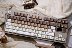 [Keycap Đẹp] Bộ Keycap bàn phím Coffee | PBT | Xuyên Led PC