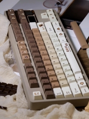 [Keycap Đẹp] Bộ Keycap bàn phím Coffee | PBT | Xuyên Led PC