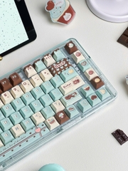 [Keycap Đẹp] Bộ Keycap bàn phím Mint Chocolate | PBT | Dày dặn