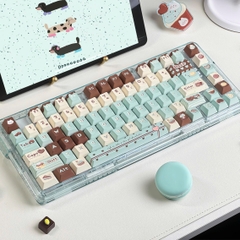 [Keycap Đẹp] Bộ Keycap bàn phím Mint Chocolate | PBT | Dày dặn