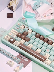 [Keycap Đẹp] Bộ Keycap bàn phím Mint Chocolate | PBT | Dày dặn