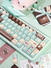 [Keycap Đẹp] Bộ Keycap bàn phím Mint Chocolate | PBT | Dày dặn