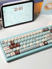 [Keycap Đẹp] Bộ Keycap bàn phím Mint Chocolate | PBT | Dày dặn