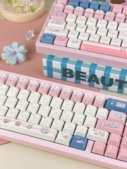 [Keycap Đẹp] Bộ Keycap bàn phím Pure Heart Beats | CHERRY | CUTE | PINK