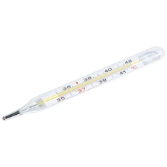 Nhiệt kế thủy tinh Aurora HMP 6001-A/B đo thân nhiệt có vạch chia độ rõ nét (12 Cái)