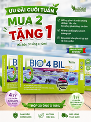 BIO 4 BIL GOLD – Bổ sung lợi khuẩn, hỗ trợ giảm rối loạn tiêu hóa – Hộp 30 ống x 10ml