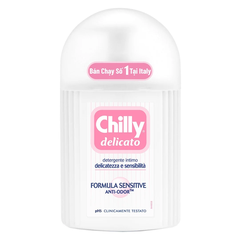 Dung dịch vệ sinh phụ nữ Chilly Delicato dưỡng mềm mại, sạch dịu êm chai 200ml