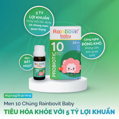Men 10 chủng Rainbovit baby Probiotic dùng cho trẻ rối loạn tiêu hóa
