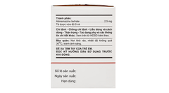 Dung dịch uống Atilene 2.5mg/5ml trị triệu chứng các biểu hiện dị ứng (30 ống x 5ml)