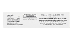BisacodylDHG 5mg trị táo bón, làm sạch ruột trước và sau phẫu thuật (4 vỉ x 25 viên)