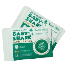 Khăn hạ sốt Baby Shark: Giúp hạ nhiệt, hạ sốt. dùng cho trẻ từ 3 tháng tuổi
