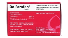 Do-Parafen giảm đau, kháng viêm xương khớp (10 vỉ x 10 viên)