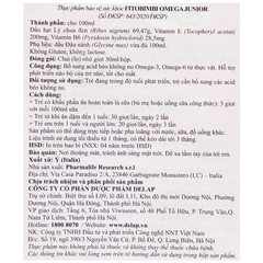 Siro Fitobimbi Omega Junior Gocce Pharmalife bổ sung acid béo không no Omega-3, Omega-6 (30ml)