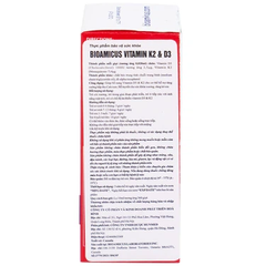 Dung dịch Biomicus For Infants And Children Vitamin K2 And D3 hỗ trợ tốt cho xương, răng của bé (10ml)