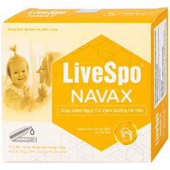 Dung dịch vệ sinh tai, mũi, họng Livespo Navax 5ml giảm sổ mũi, viêm tai, viêm xoang (5 ống và 1 bình nhỏ giọt)