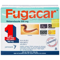 Thuốc Fugacar Janssen không vị điều trị nhiễm một hoặc nhiều loại giun đường ruột (1 viên)
