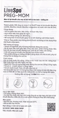 Bào tử lợi khuẩn LiveSpo PREG-MOM bổ sung lợi khuẩn đường ruột (20 ống x 5ml)