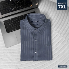 Áo Sơ Mi BIGSIZE Oxford Kẻ Sọc Xám chì