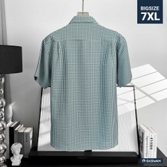 Áo Sơ Mi Bigsize Oxford Caro Nhí Xanh Rêu