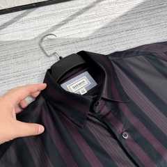 Áo Sơ mi Big size Tay ngắn Sọc ẩn Đỏ