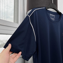 Áo thun Thể thao Big size Phối viền vai Màu Xanh đen