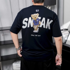 Áo thun Gasi Xanh Đen in Gấu Sneaker