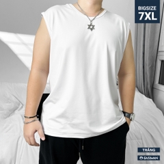 Áo Ba lỗ Bigsize trơn Trắng