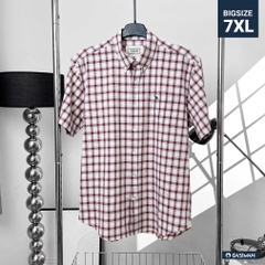Áo Sơ mi Big size Kate USA họa tiết caro Đỏ mận