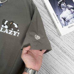 Áo thun Gasi Xám xi măng Chó Cute