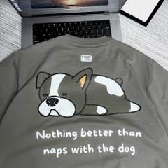 Áo thun Gasi Xám xi măng Chó Cute