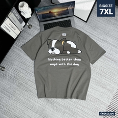 Áo thun Gasi Xám xi măng Chó Cute