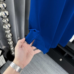 Áo Polo Cổ Chữ GASI Xanh Dương