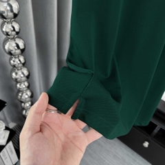 Áo Polo Cổ Chữ GASI Xanh Rêu