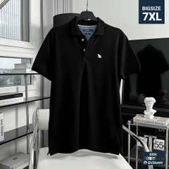 Áo Polo Bigsize Thêu con Gấu Màu đen