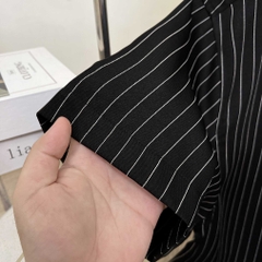 Áo Sơ Mi Bigsize Oxford Kẻ sọc Đen