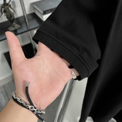 Áo Polo Bigsize Thêu con Gấu Màu đen