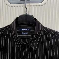 Áo Sơ Mi Bigsize Oxford Kẻ sọc Đen
