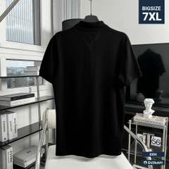 Áo Polo Bigsize Thêu con Gấu Màu đen