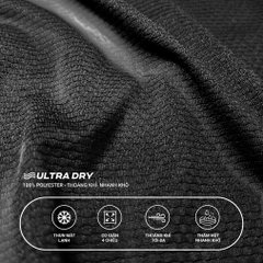 Áo Polo Big size thể thao Ultra Dry Màu Đen